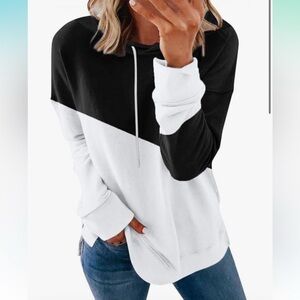 Amazon Essentials Black and White Hoodie